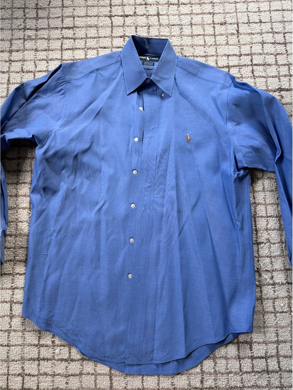 Vintage 90s Ralph Lauren Yarmouth Men's Blue Shirt Preppy Academia Streetwear S